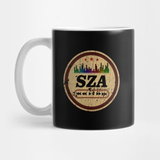 Graphic Sza Name Retro Distressed Cassette Tape Vintage Mug